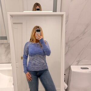 Athletic Blue Long Sleeve Top